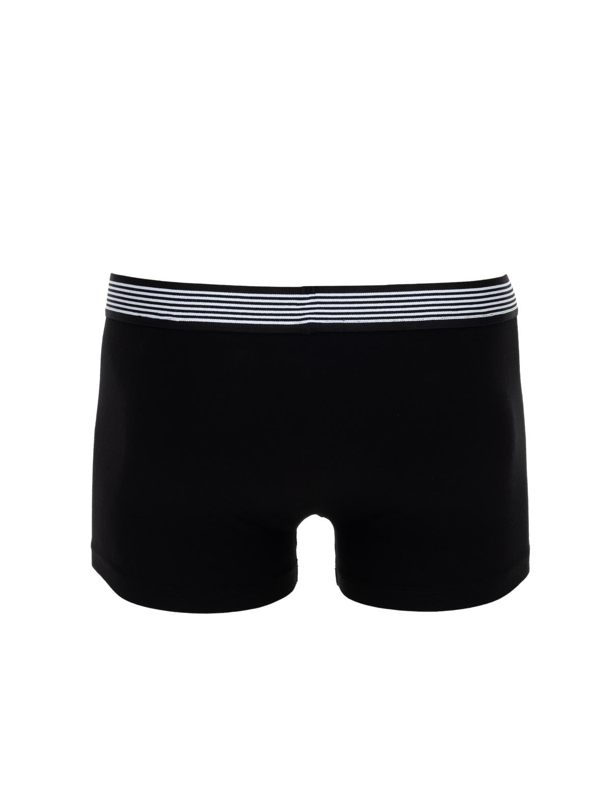 Siyah Pamuk Modal Karışımlı 3'lü Boxer - 50315288001