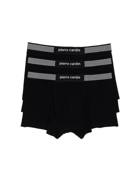 Siyah Pamuk Modal Karışımlı 3'lü Boxer - 50315288001