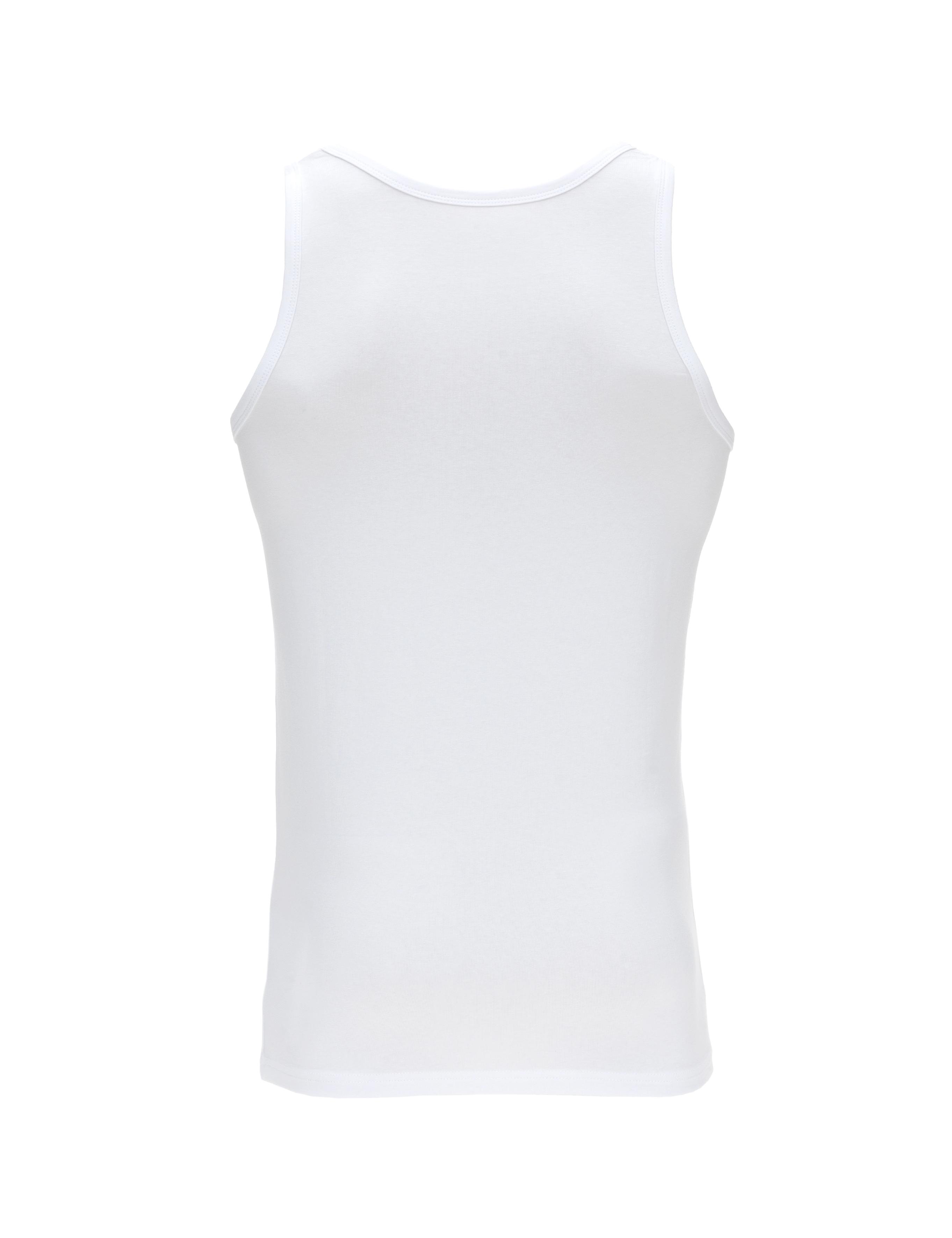 Beyaz Pamuk Karışımlı Atlet Boxer Set