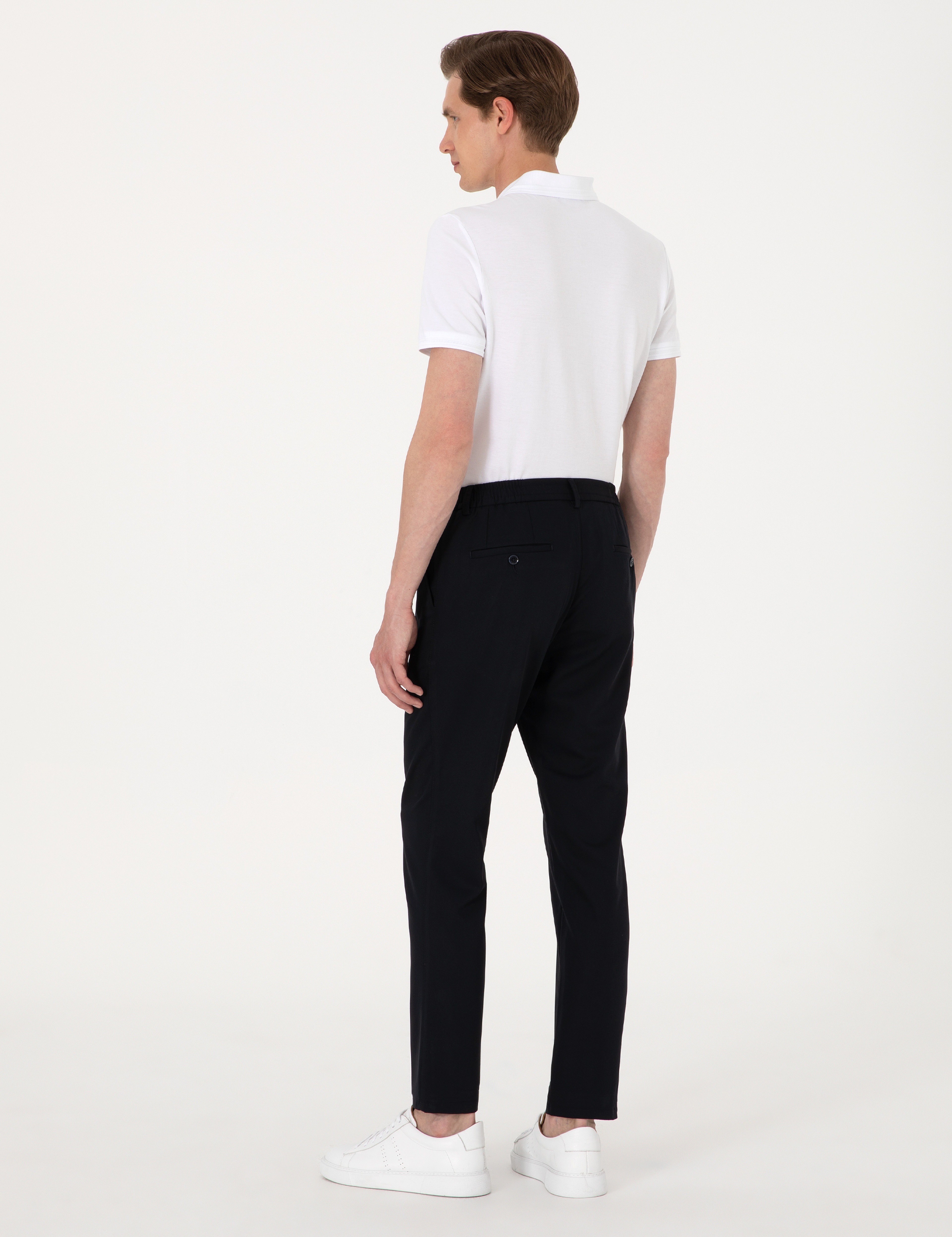 Lacivert Slim Fit Klasik Jogger Pantolon - Image 4