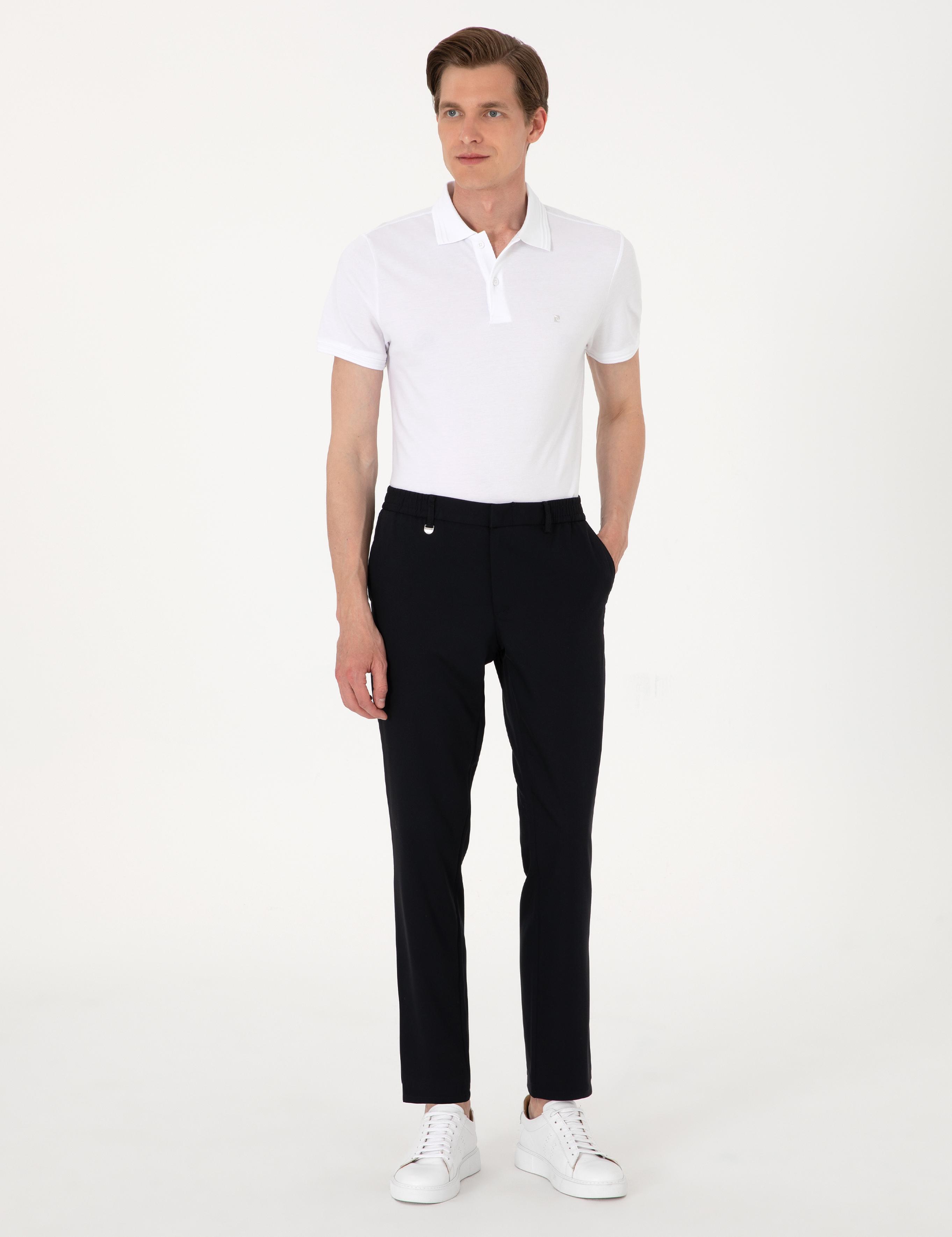 Lacivert Slim Fit Klasik Jogger Pantolon