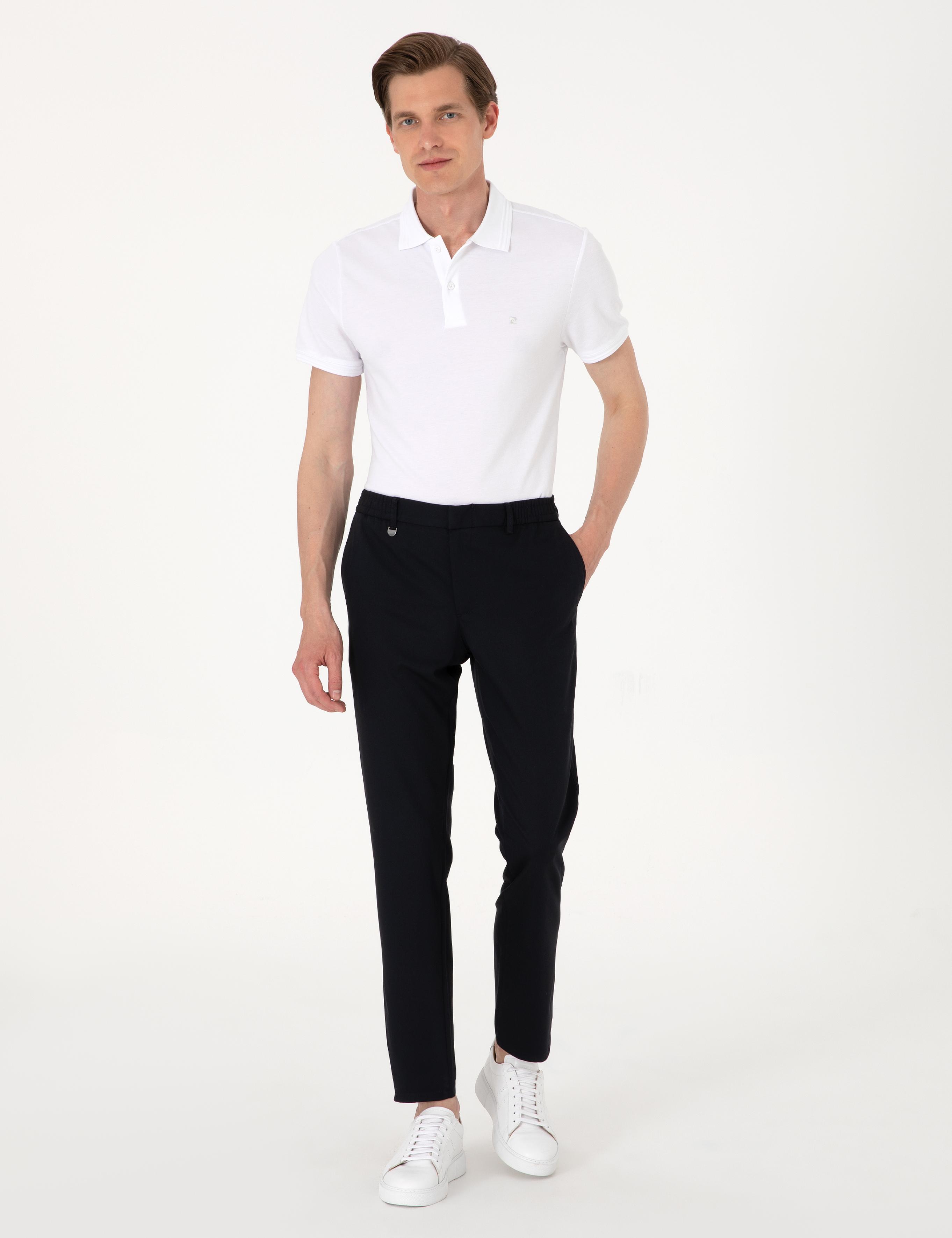 Lacivert Slim Fit Klasik Jogger Pantolon
