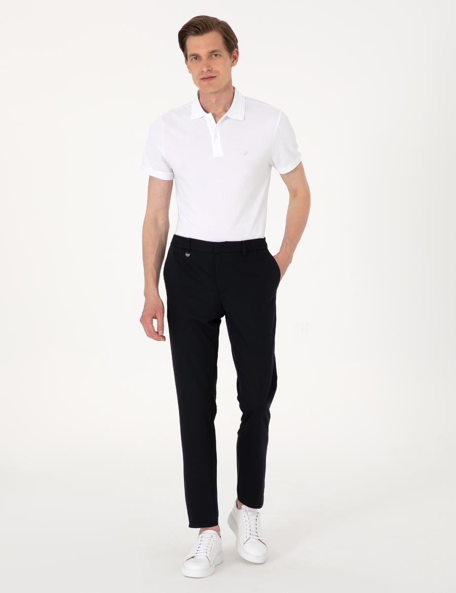 Lacivert Slim Fit Klasik Jogger Pantolon
