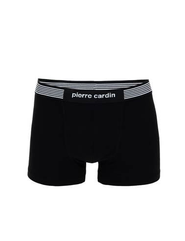 Siyah Pamuk Modal Karışımlı Tekli Boxer