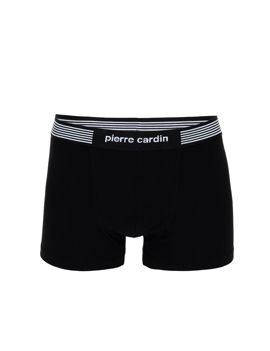 Siyah Pamuk Modal Karışımlı Tekli Boxer