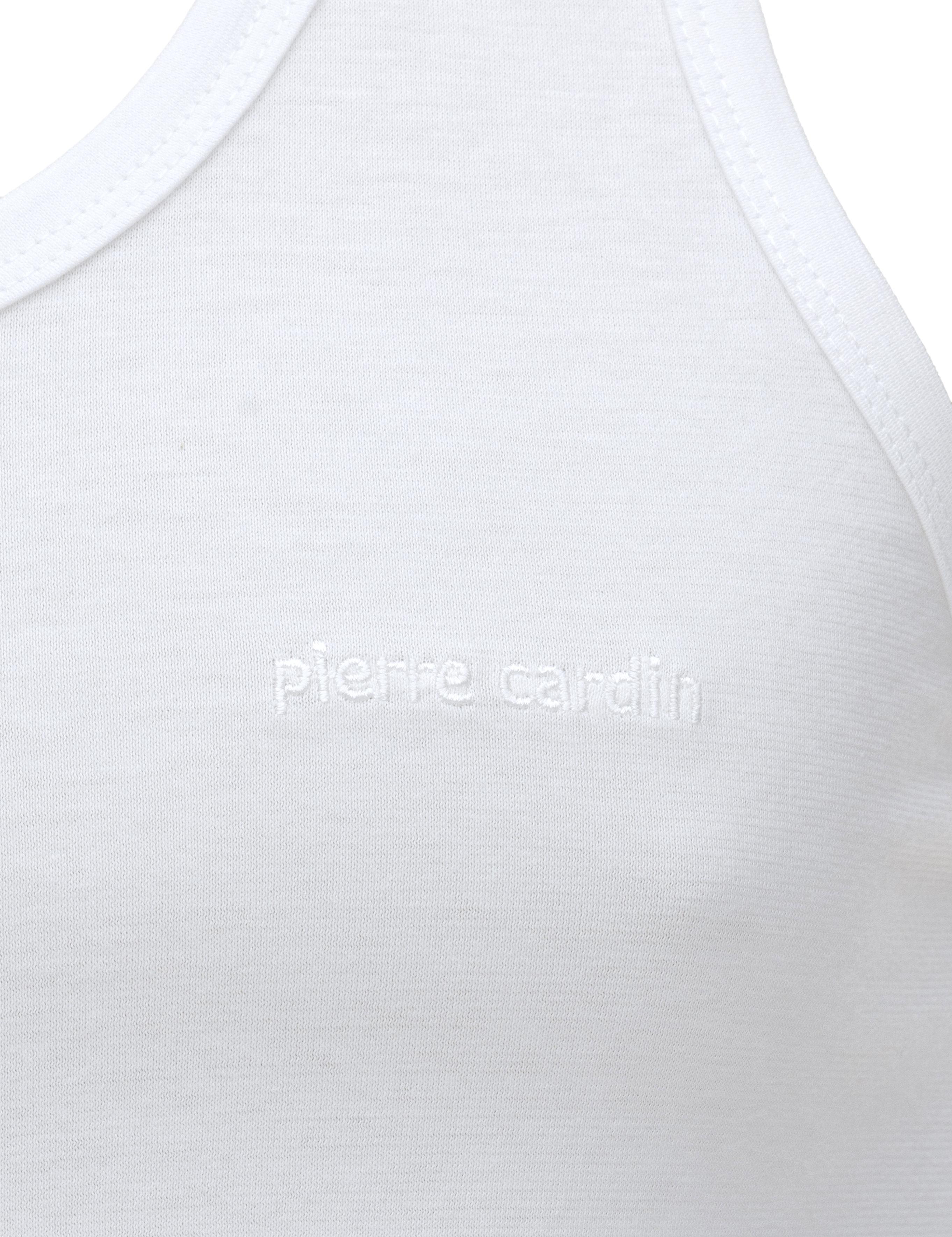 Beyaz Pamuklu Tekli Atlet