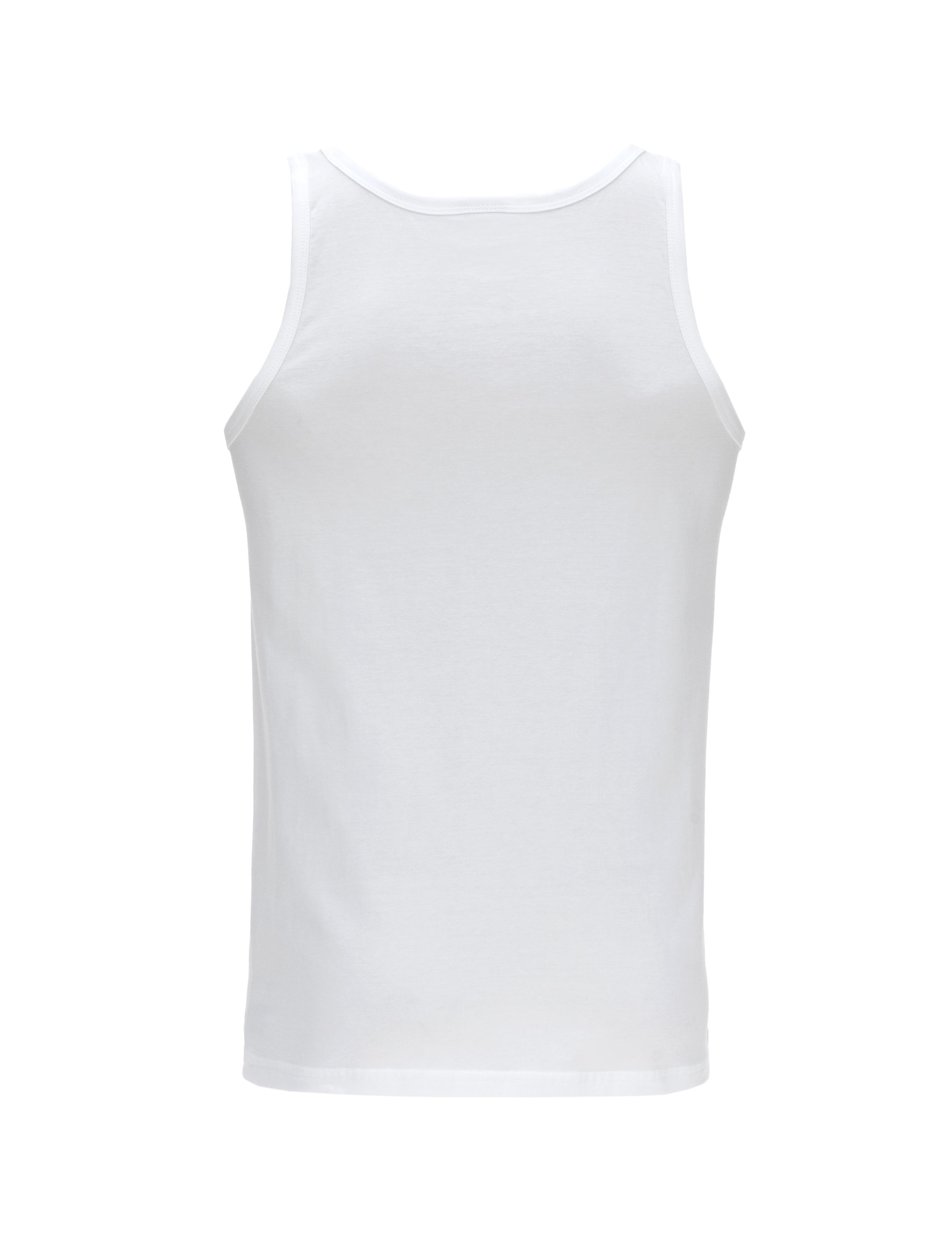 Beyaz Pamuklu Tekli Atlet