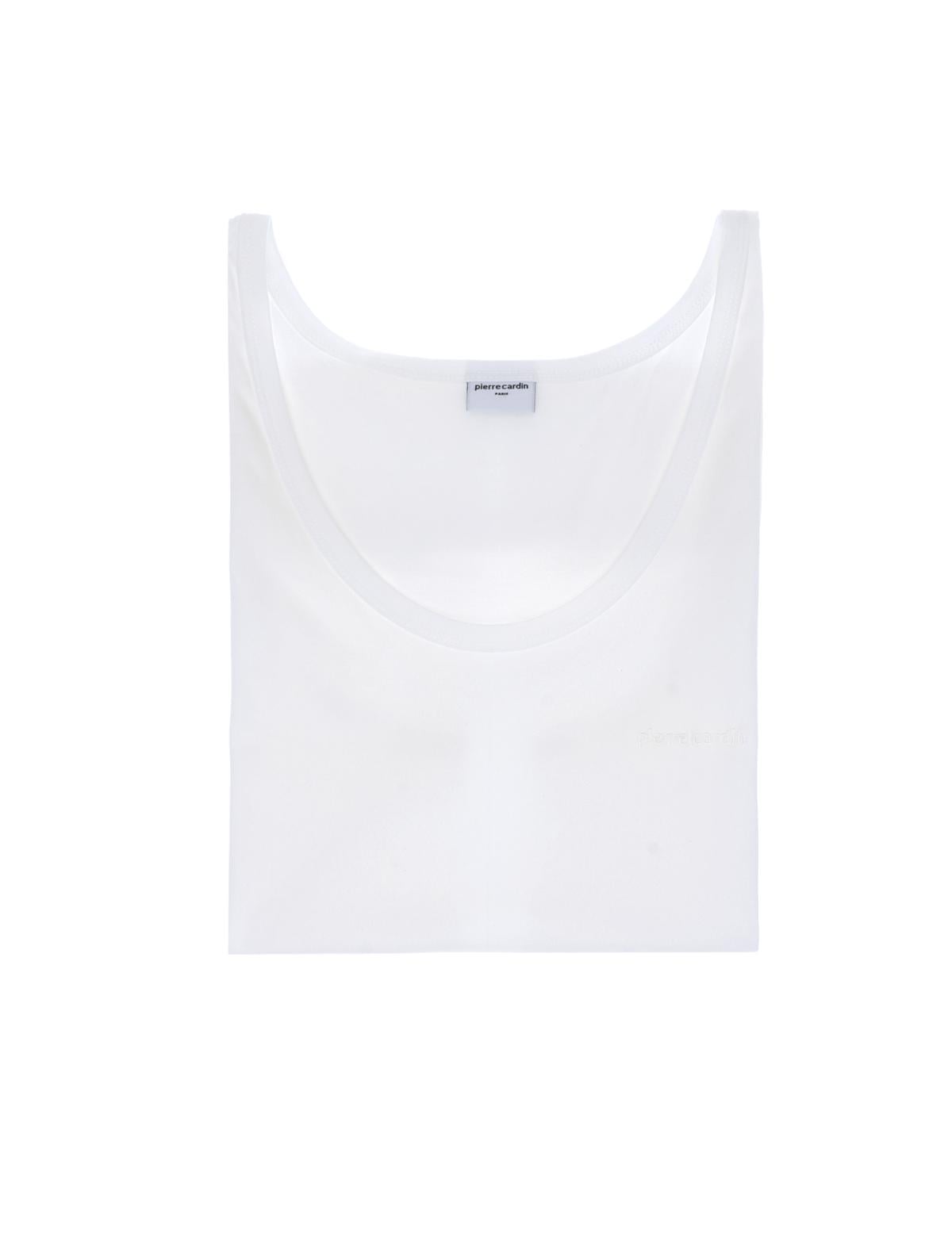 Beyaz Pamuklu Tekli Atlet - 50315393004