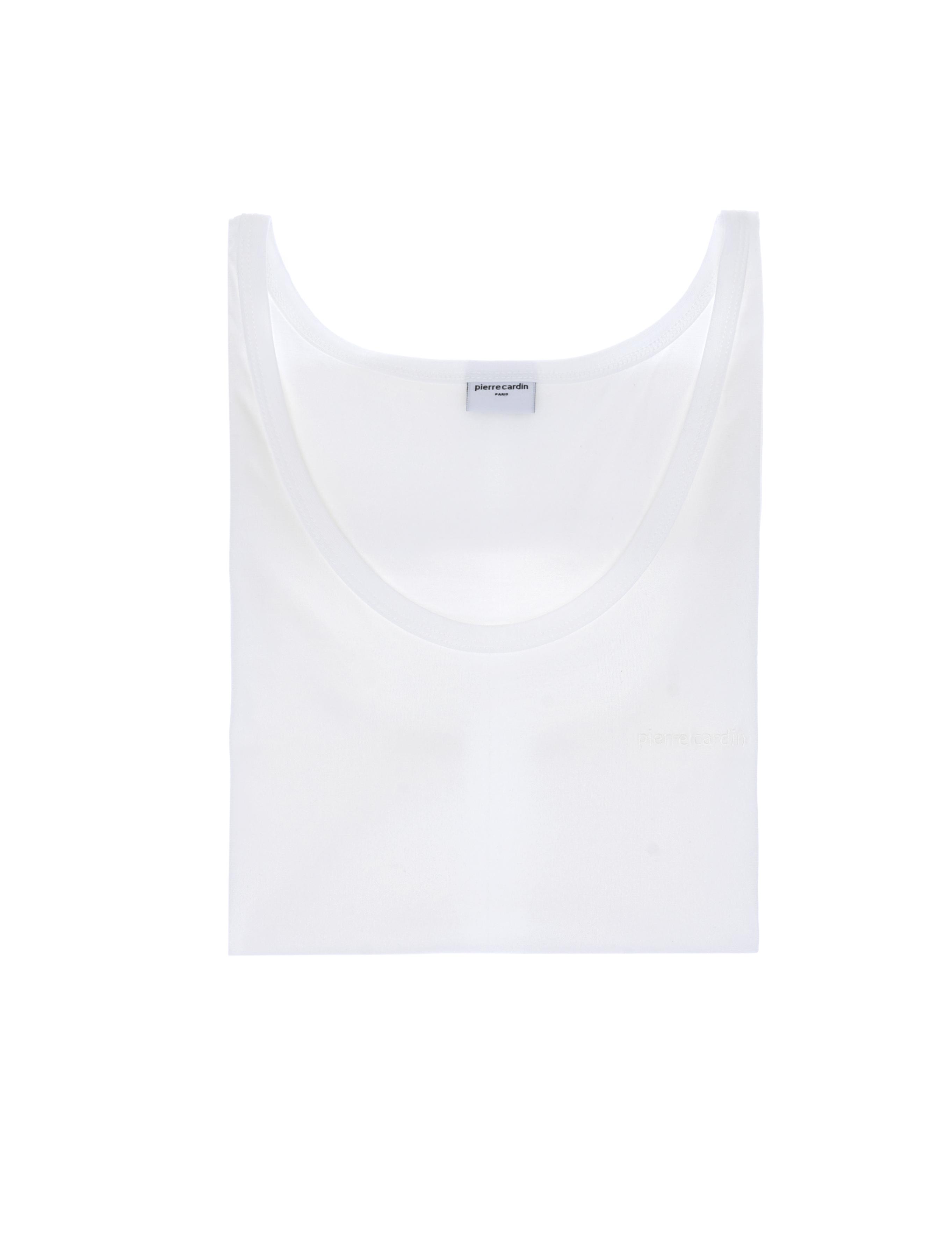 Beyaz Pamuklu Tekli Atlet