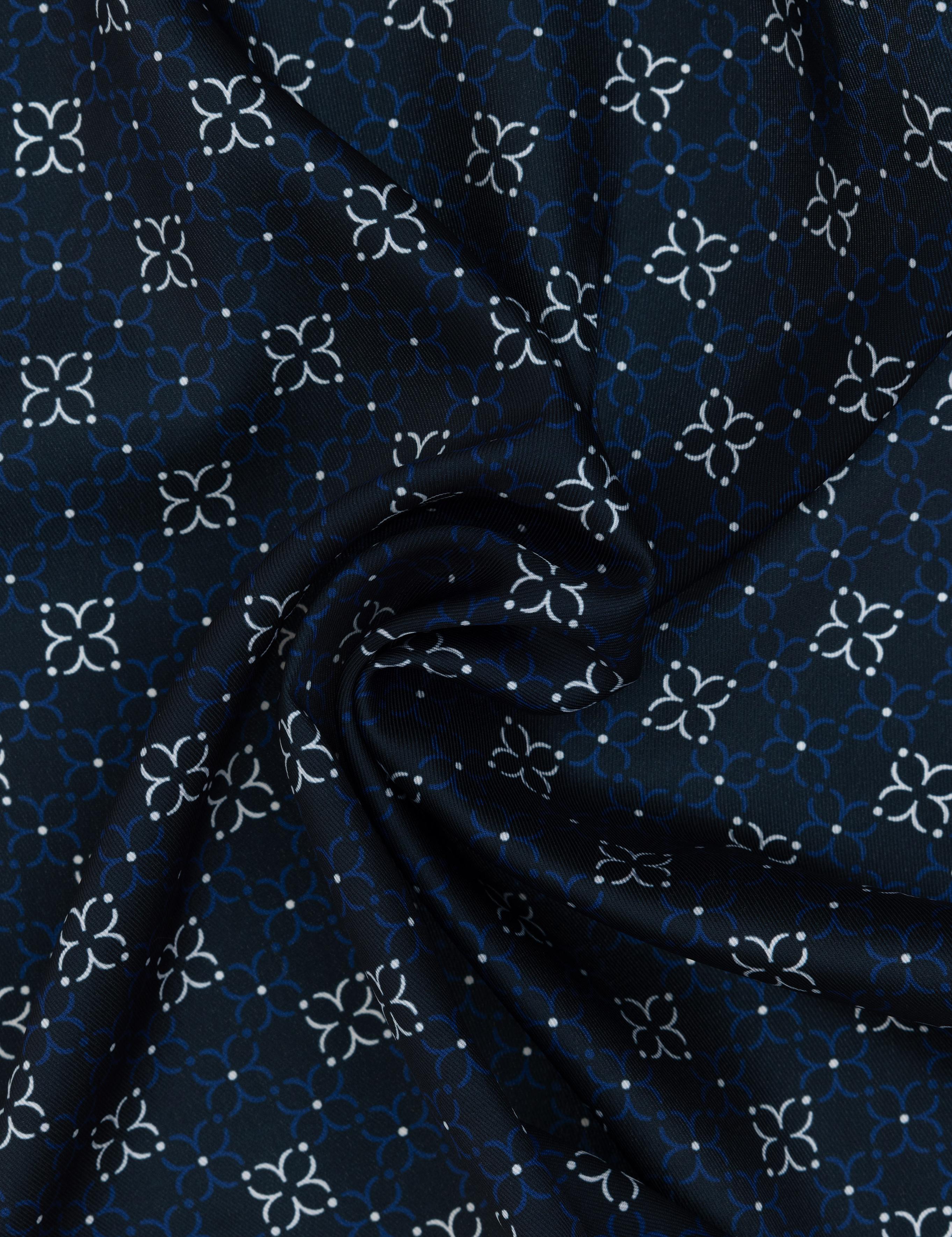 Lacivert Desenli Mendil