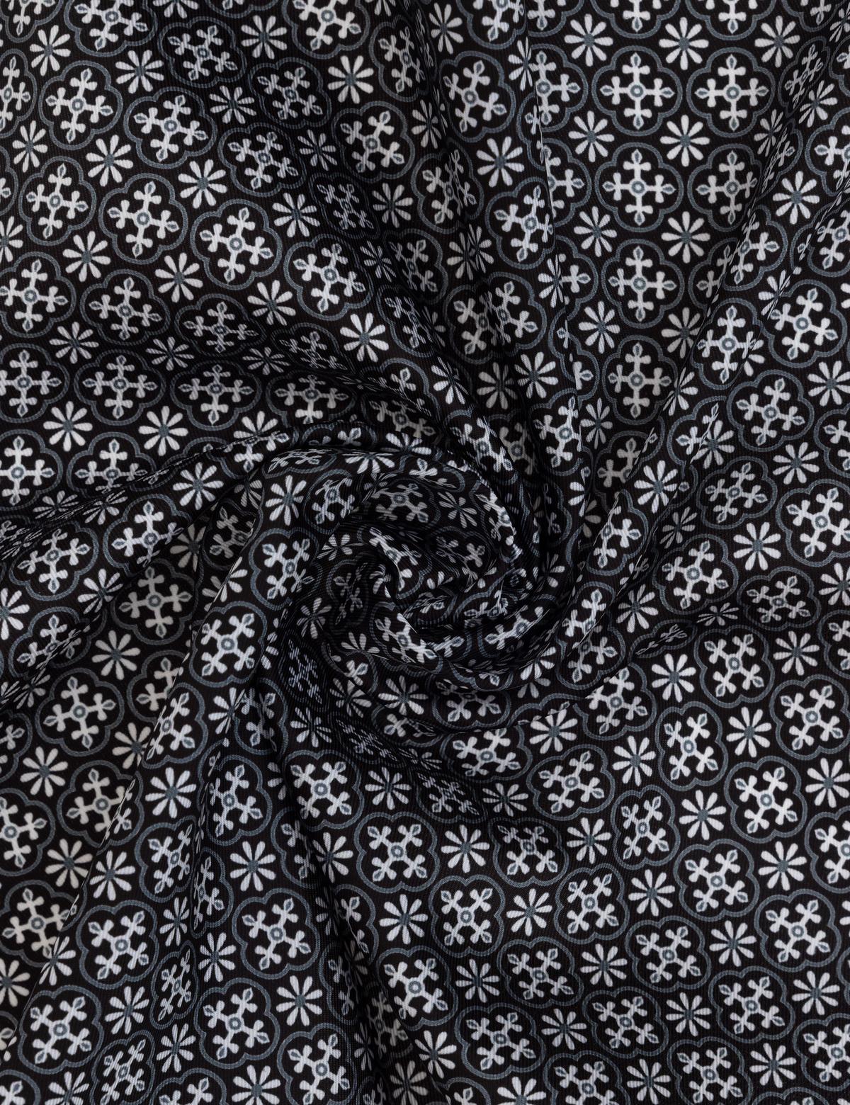 Siyah Desenli Mendil - 50317575001