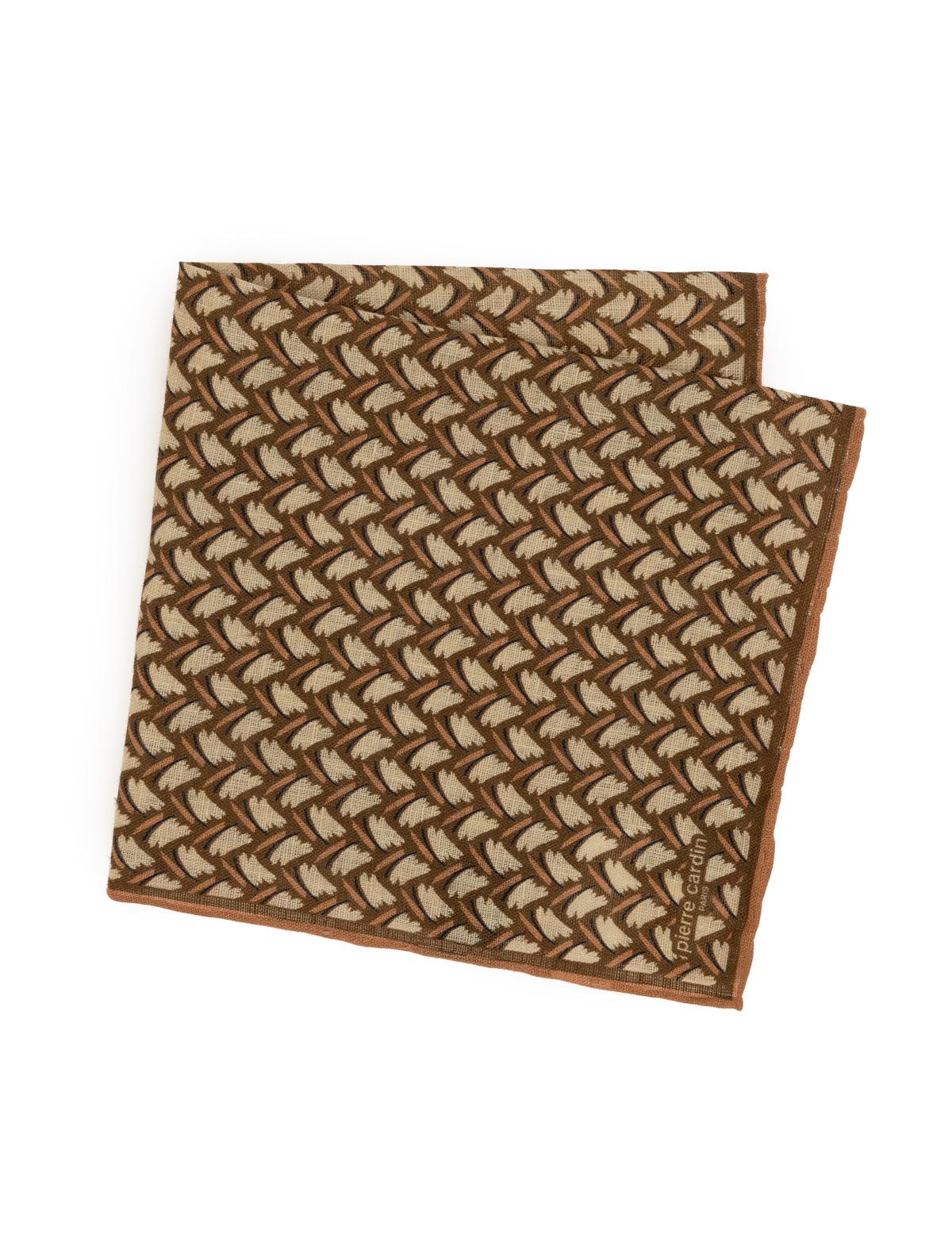 Kahverengi Keten Mendil - 50316442001