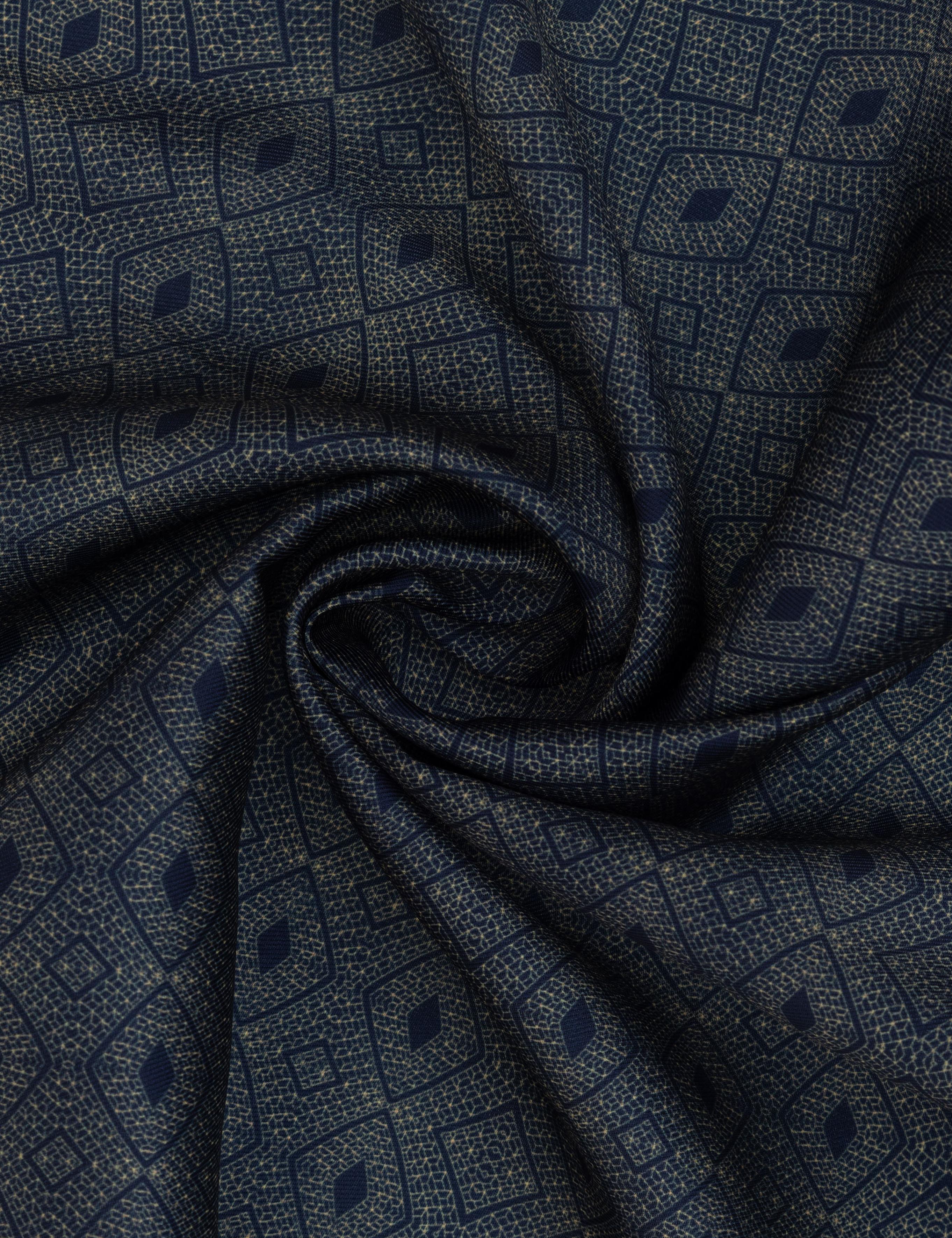 Lacivert Desenli Mendil