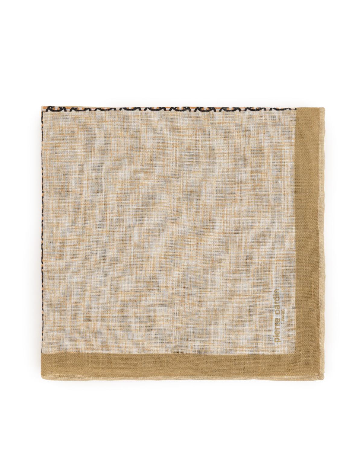 Kahverengi Keten Mendil - 50316445002