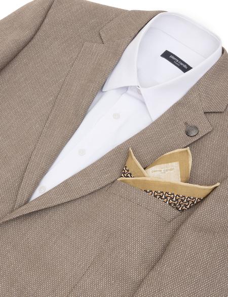 Kahverengi Keten Mendil - 50316445002