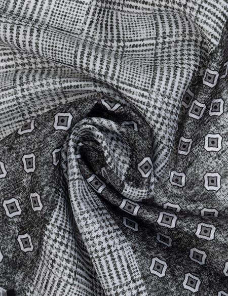 Gri Desenli Mendil - 50317579001