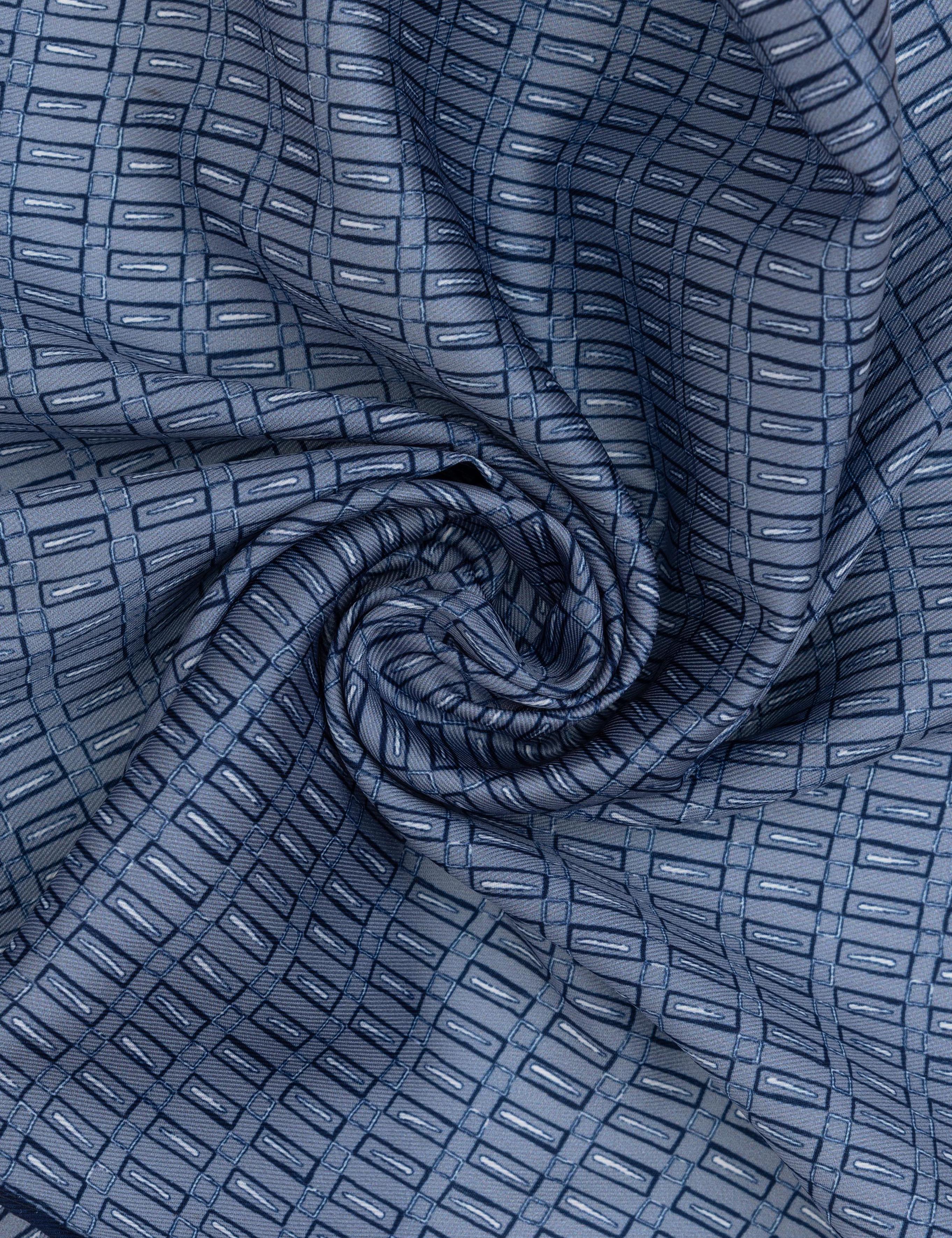 Lacivert Desenli Mendil