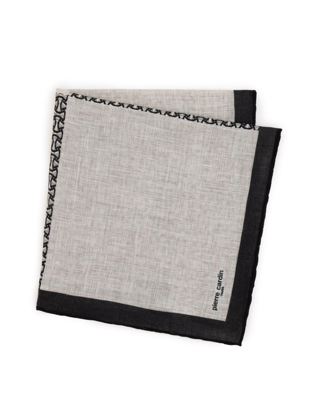 Siyah Keten Mendil - 50316445001