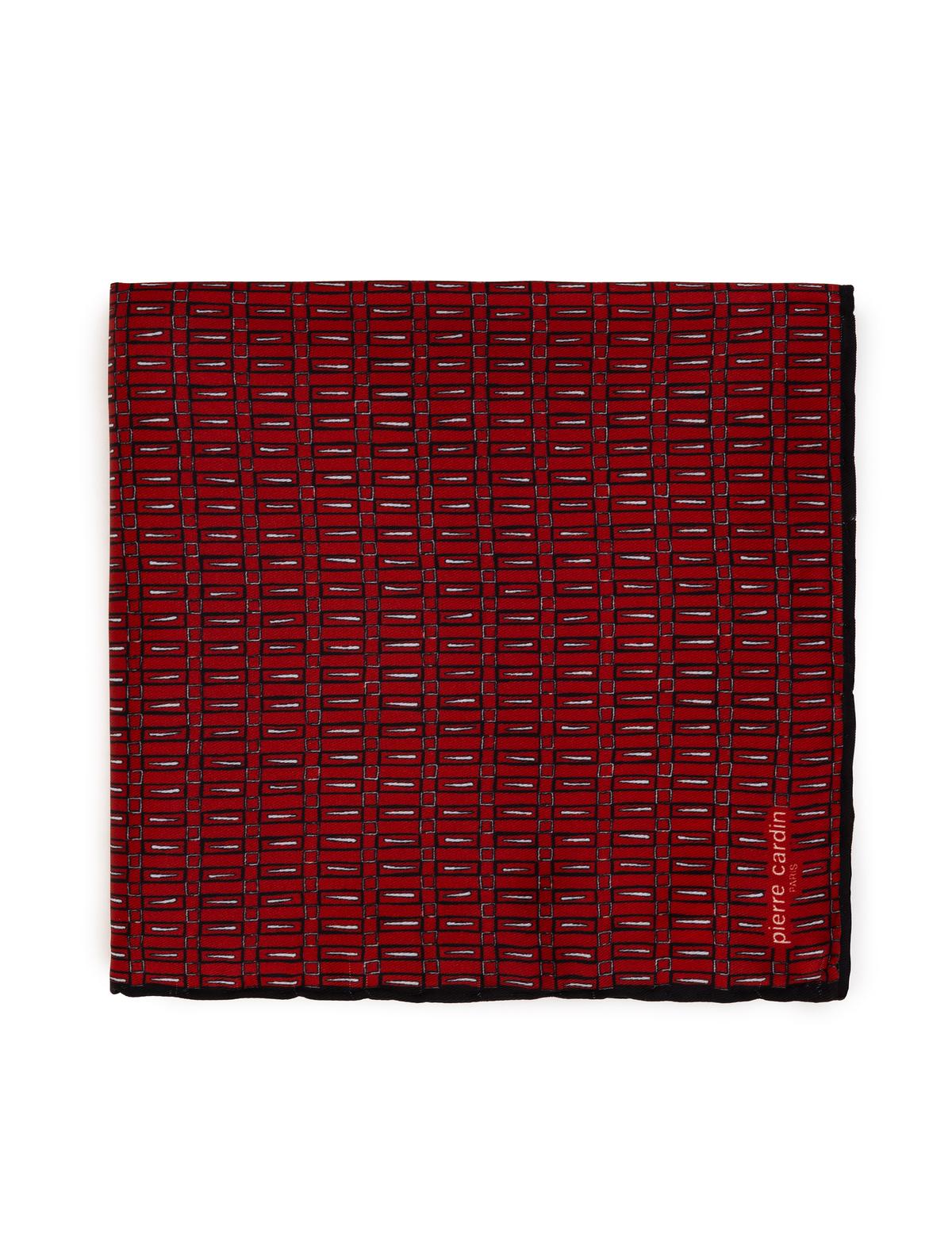 Kırmızı Desenli Mendil - 50316437003