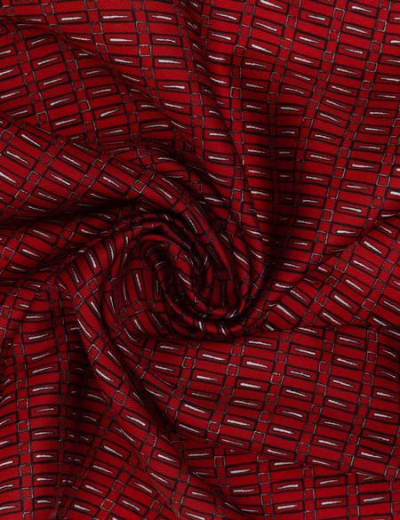 Kırmızı Desenli Mendil - 50316437003