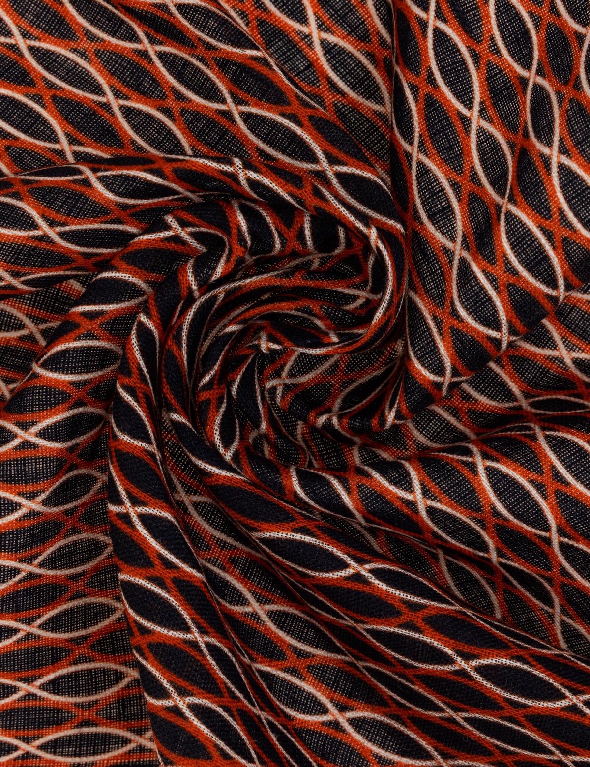 Turuncu Keten Mendil - 50316446002