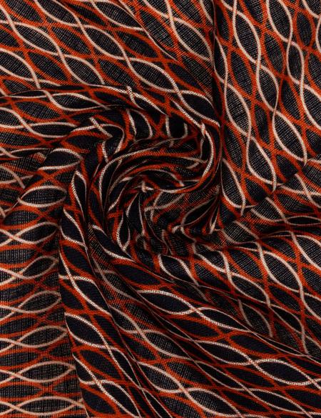 Turuncu Keten Mendil - 50316446002