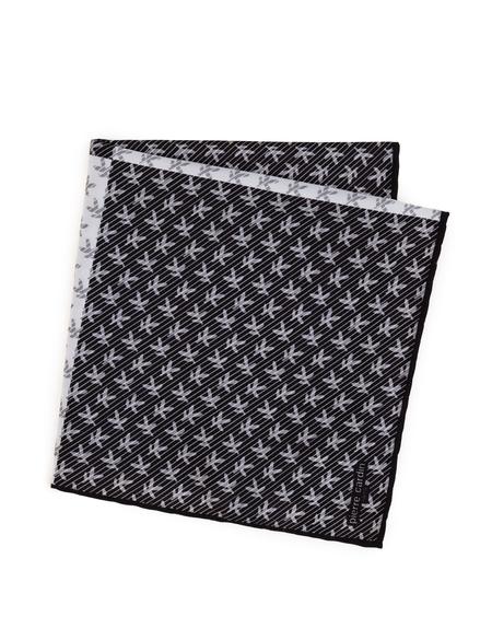 Siyah Desenli Mendil - 50317576001