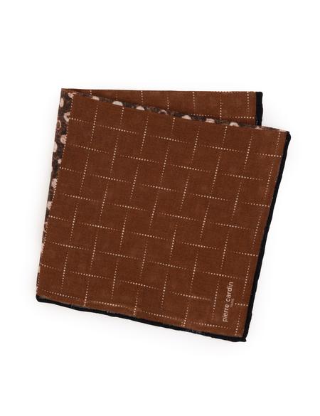 Kahverengi Keten Mendil - 50316447002