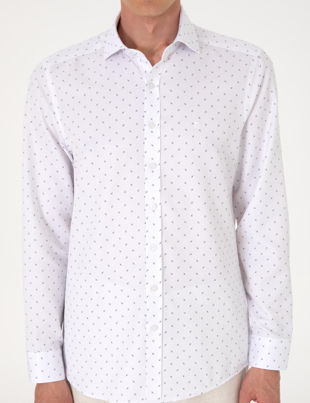 Beyaz Slim Fit Uzun Kollu Gömlek - 50307134005