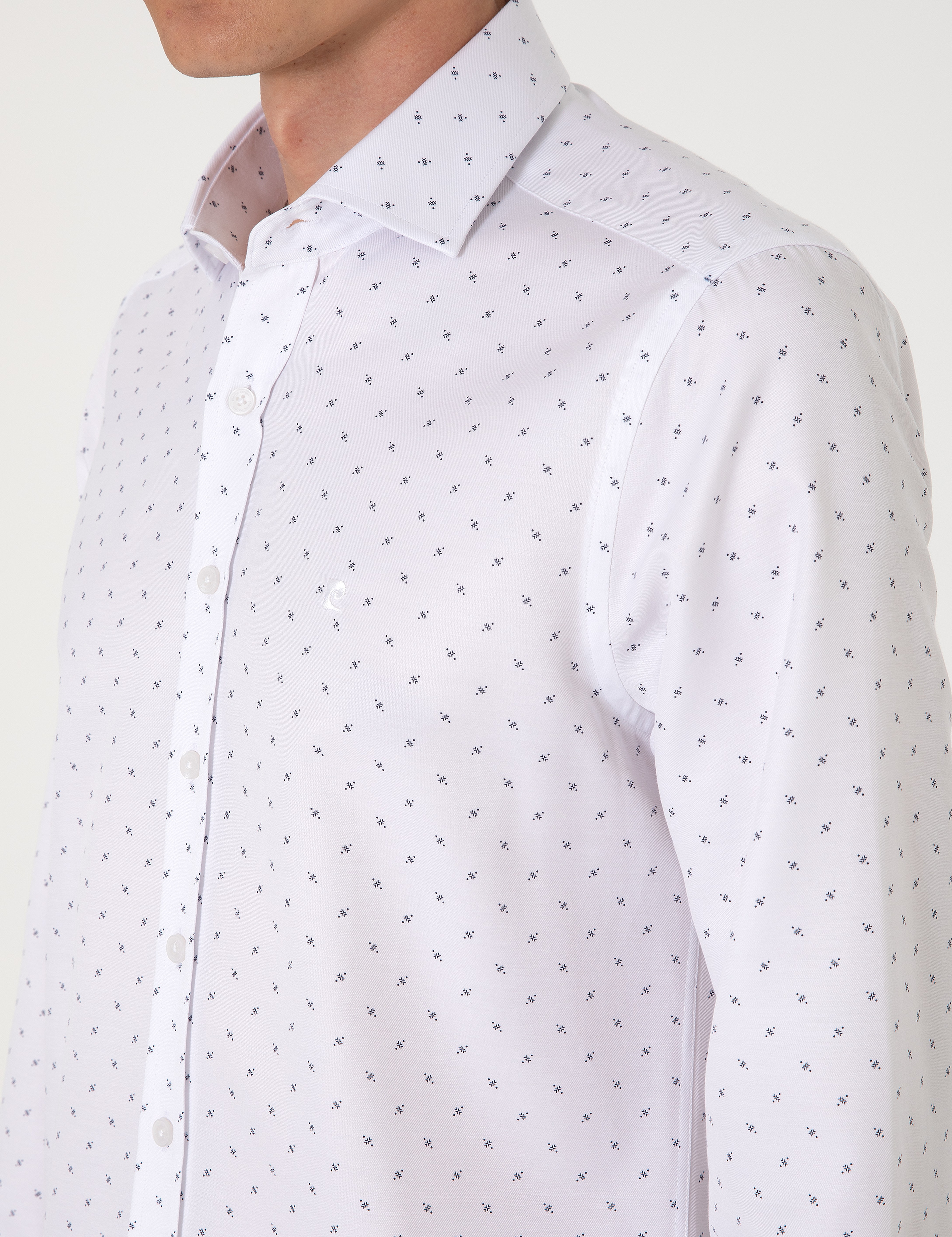 Beyaz Slim Fit Uzun Kollu Gömlek