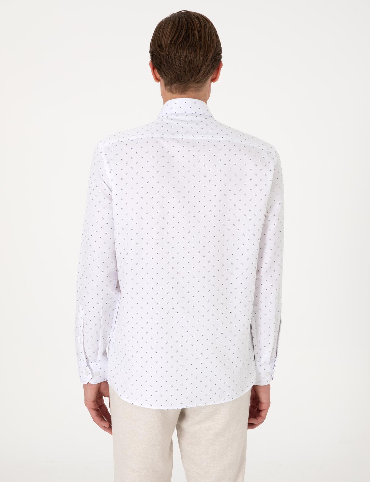 Beyaz Slim Fit Uzun Kollu Gömlek - 50307134005