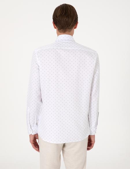 Beyaz Slim Fit Uzun Kollu Gömlek - 50307134005