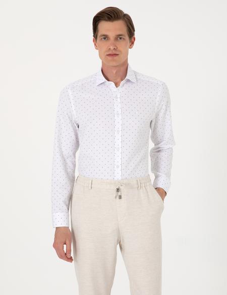 Beyaz Slim Fit Uzun Kollu Gömlek - 50307134005