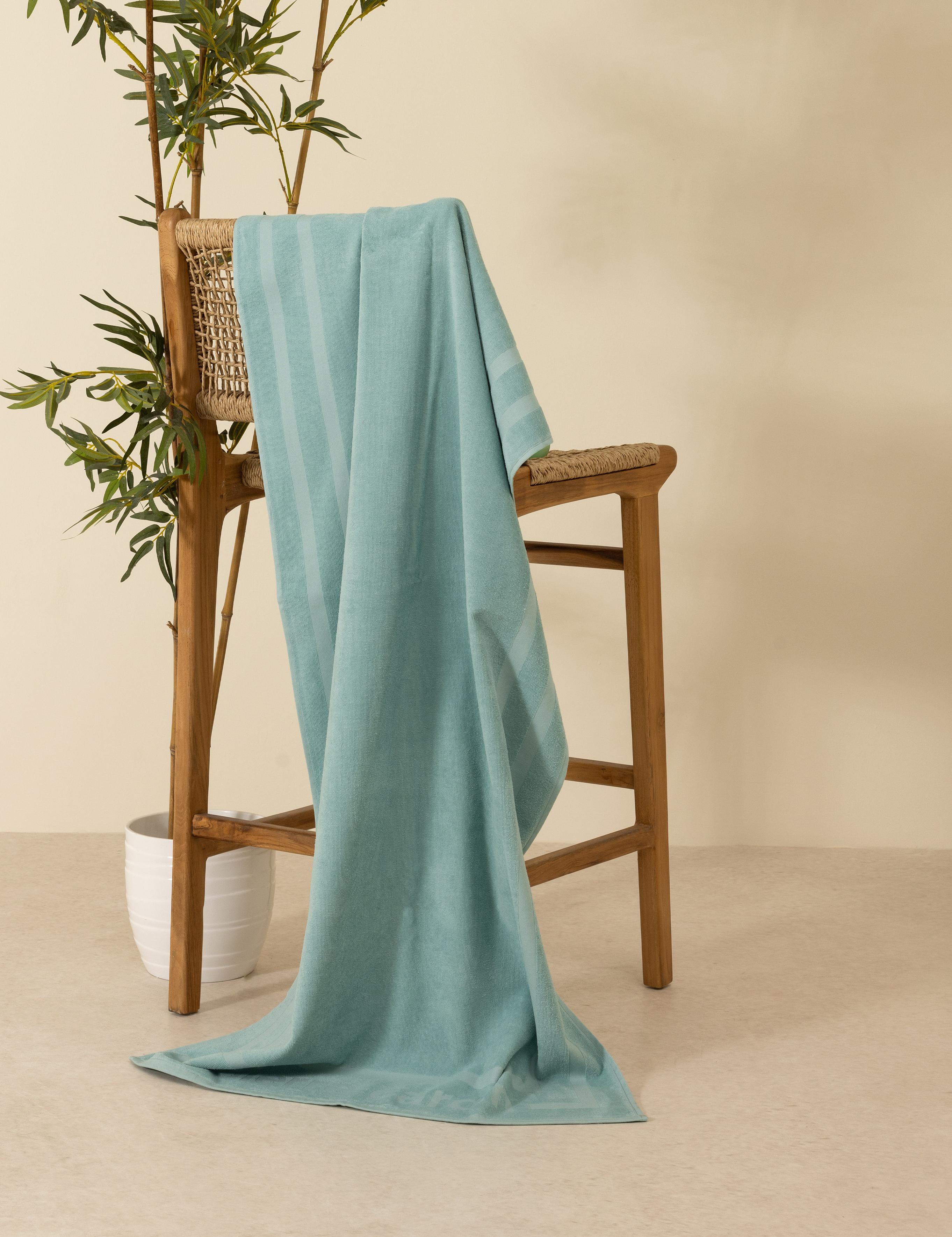 Koyu Mint %100 Pamuk Plaj Havlusu