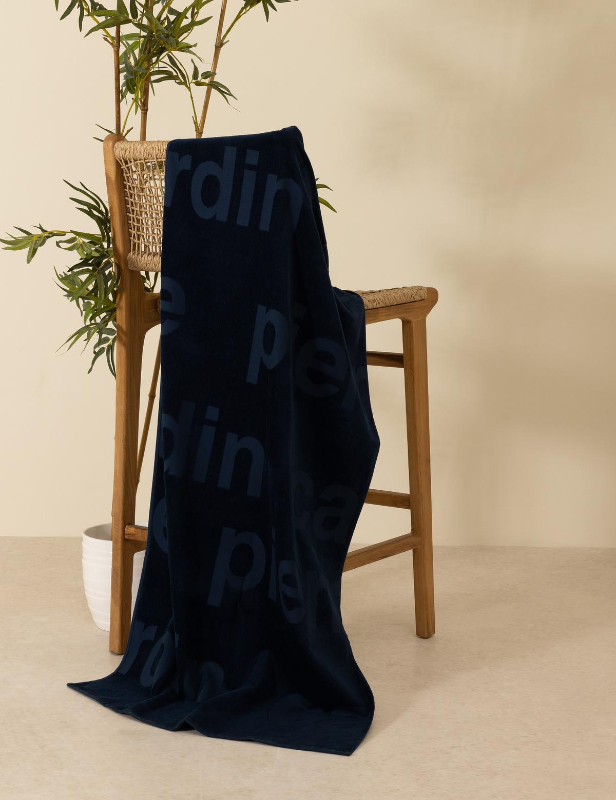 Lacivert %100 Pamuk Plaj Havlusu