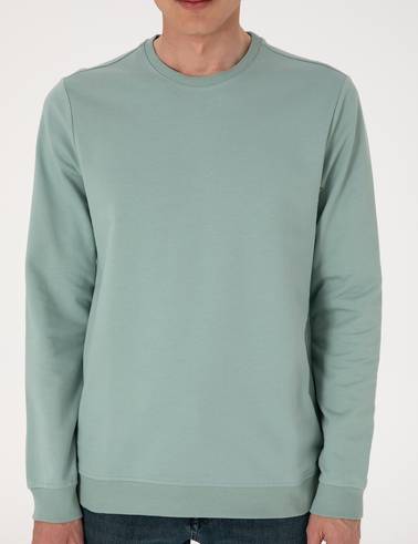 Çağla 2 İplik Regular Fit Bisiklet Yaka Basic Sweatshirt