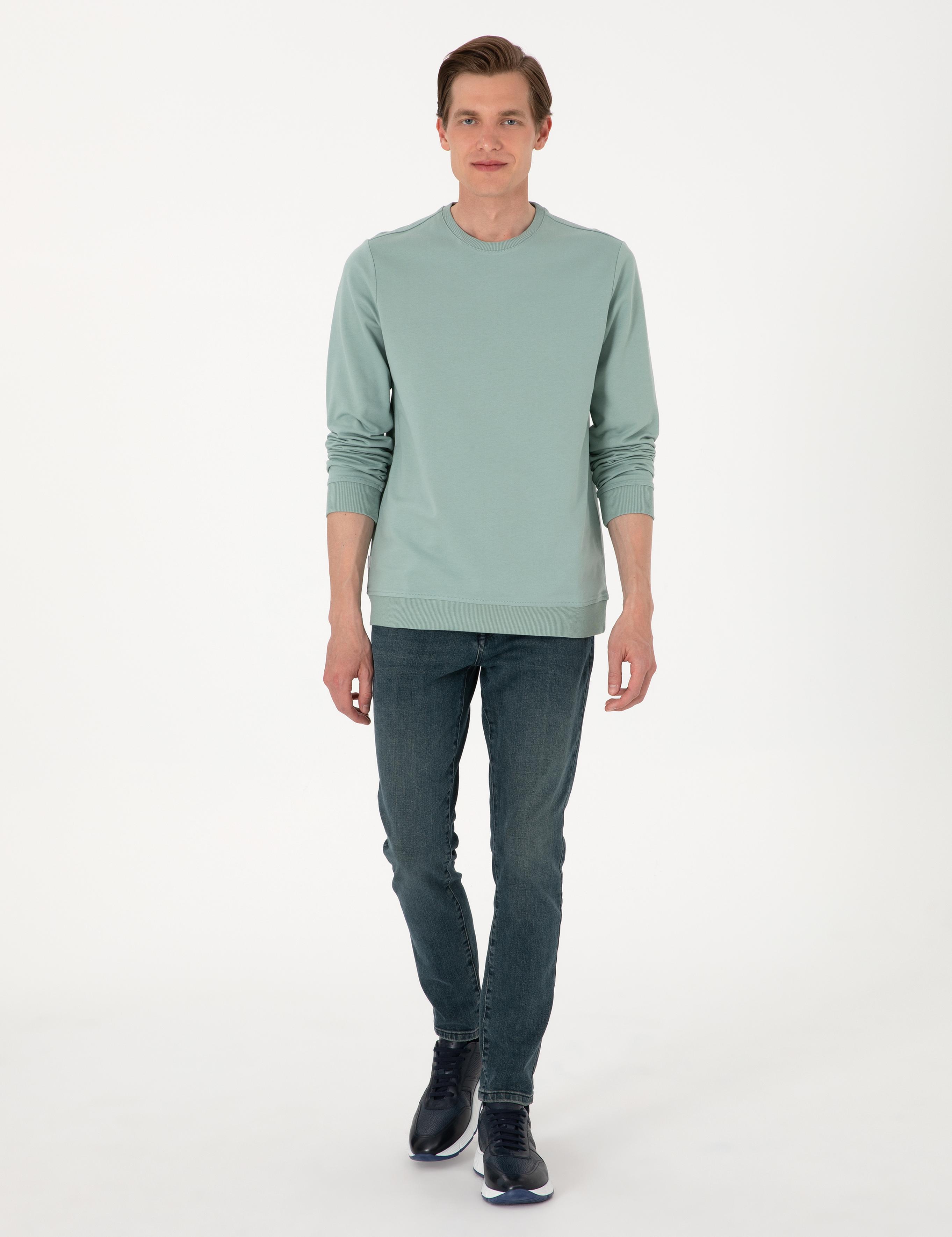 Çağla 2 İplik Regular Fit Bisiklet Yaka Basic Sweatshirt