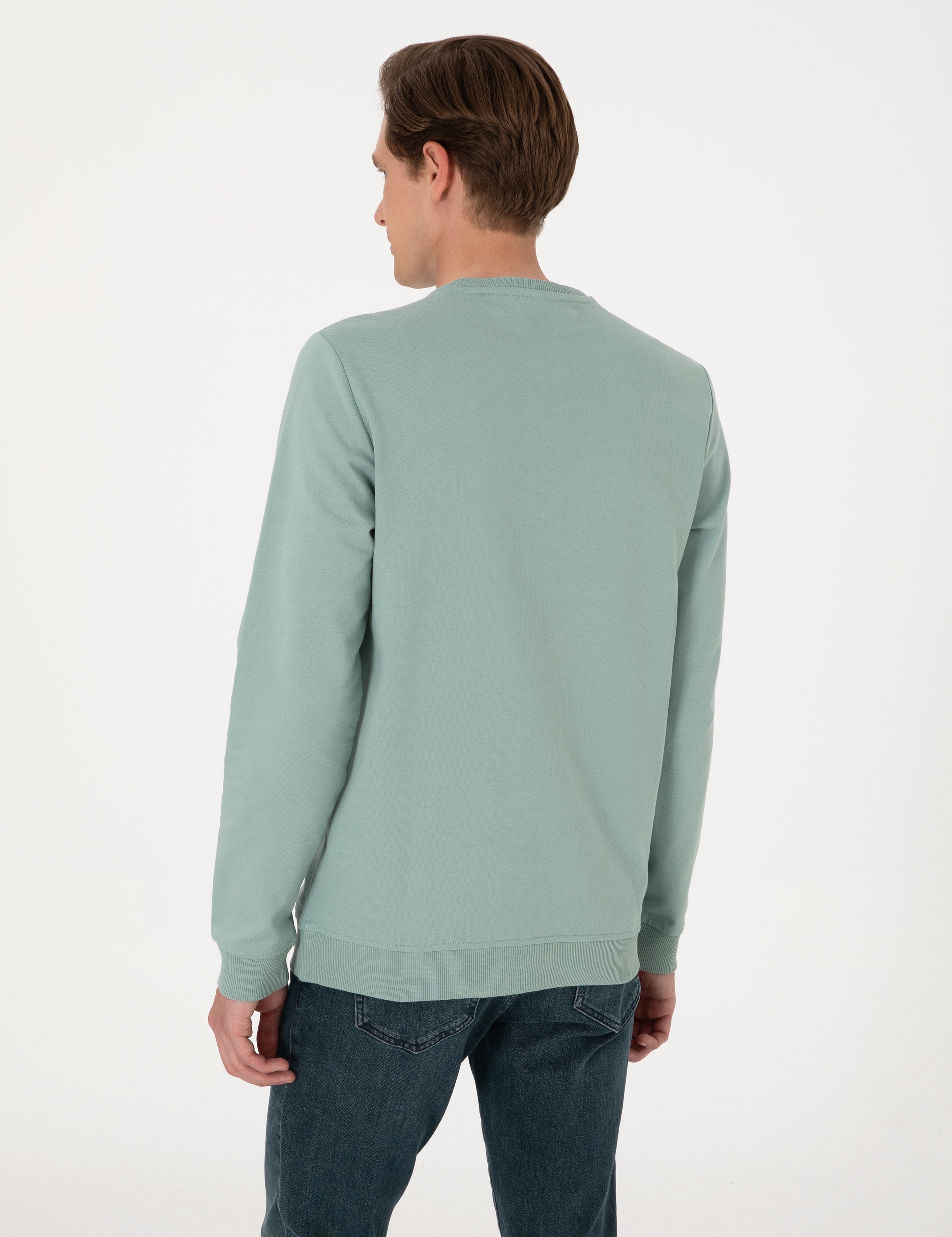 Çağla 2 İplik Regular Fit Bisiklet Yaka Basic Sweatshirt