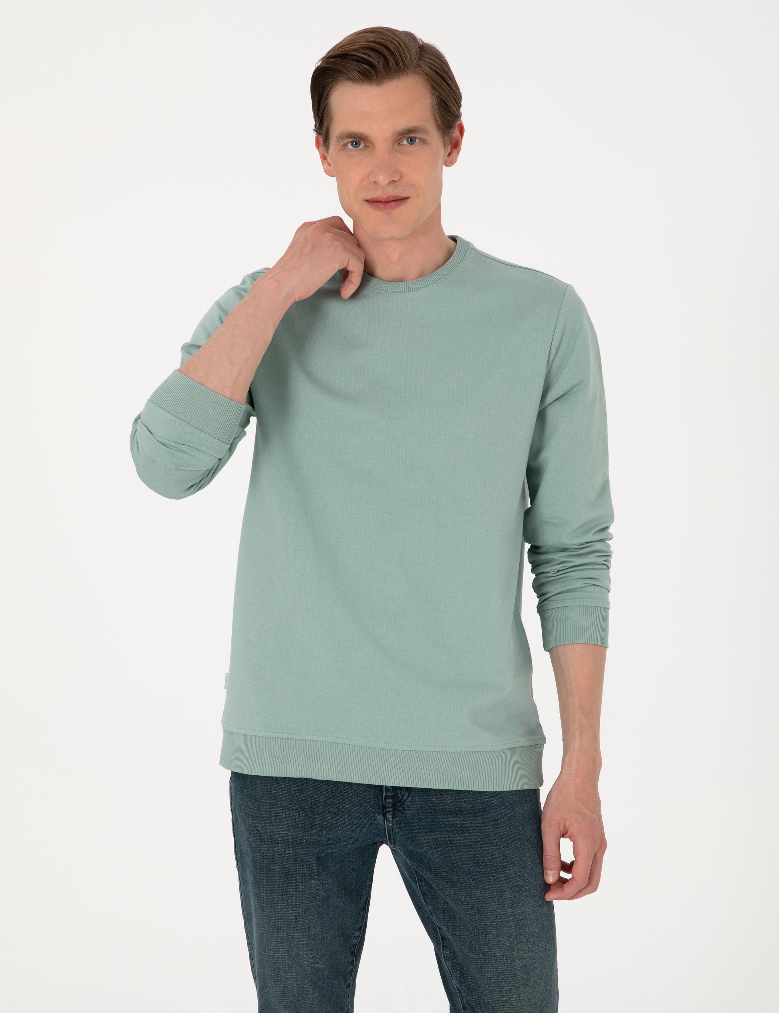 Çağla 2 İplik Regular Fit Bisiklet Yaka Basic Sweatshirt