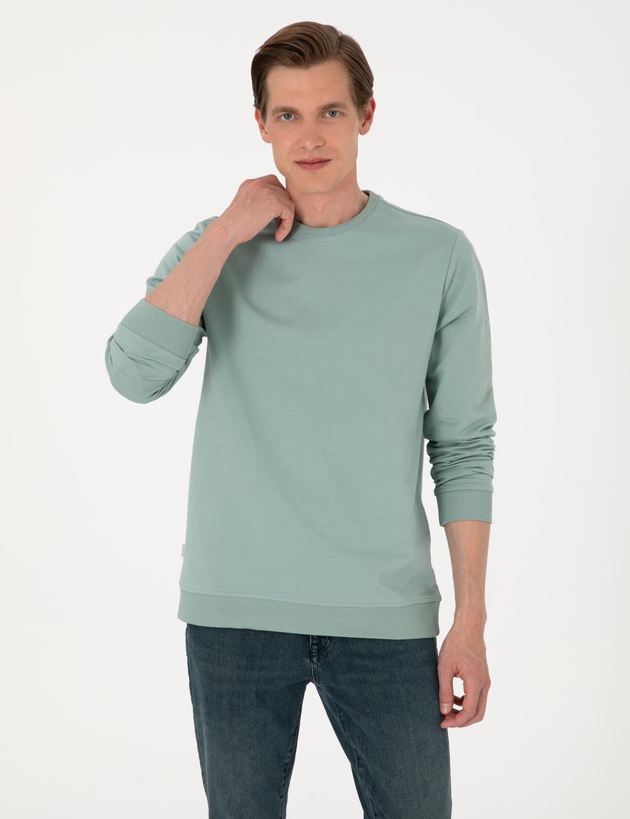Çağla 2 İplik Regular Fit Bisiklet Yaka Basic Sweatshirt