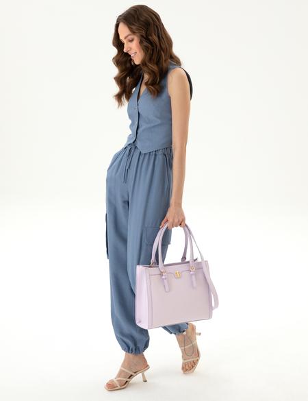 Açık Lila Omuz Çantası - 50318439004