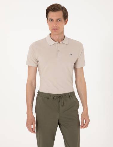 Taş Slim Fit %100 Pamuk Polo Yaka Basic Tişört