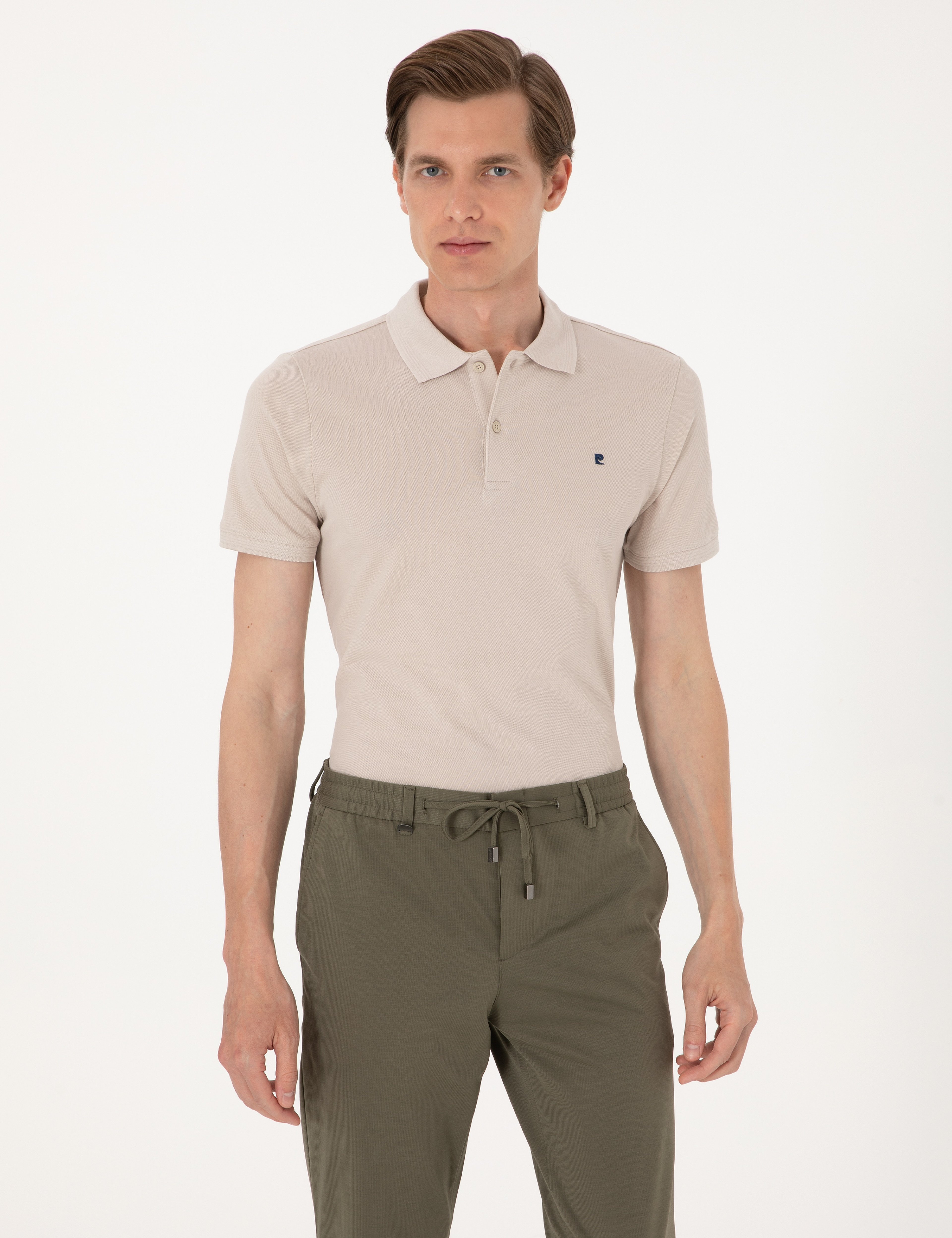 Taş Slim Fit %100 Pamuk Polo Yaka Basic Tişört
