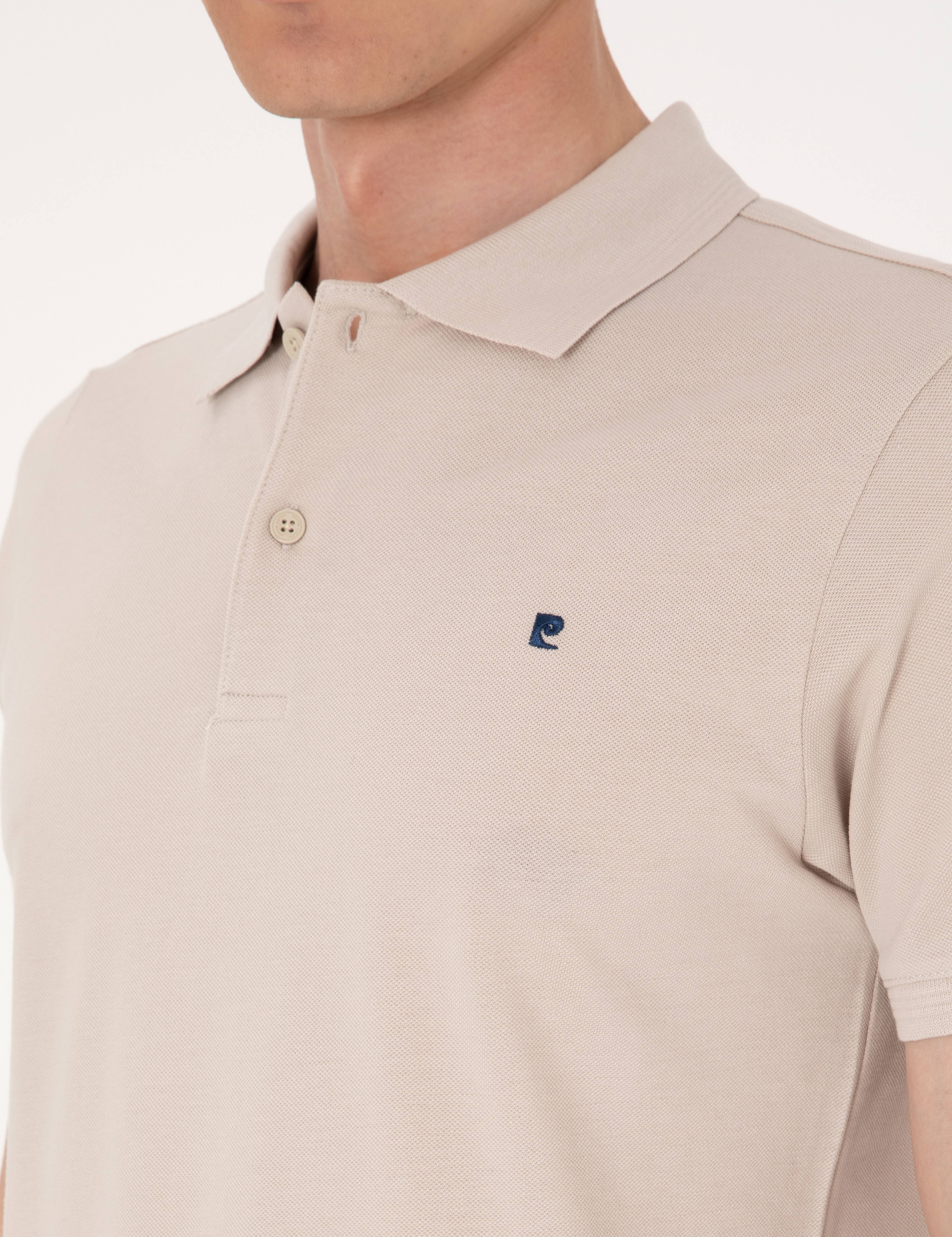 Taş Slim Fit %100 Pamuk Polo Yaka Basic Tişört - Image 7
