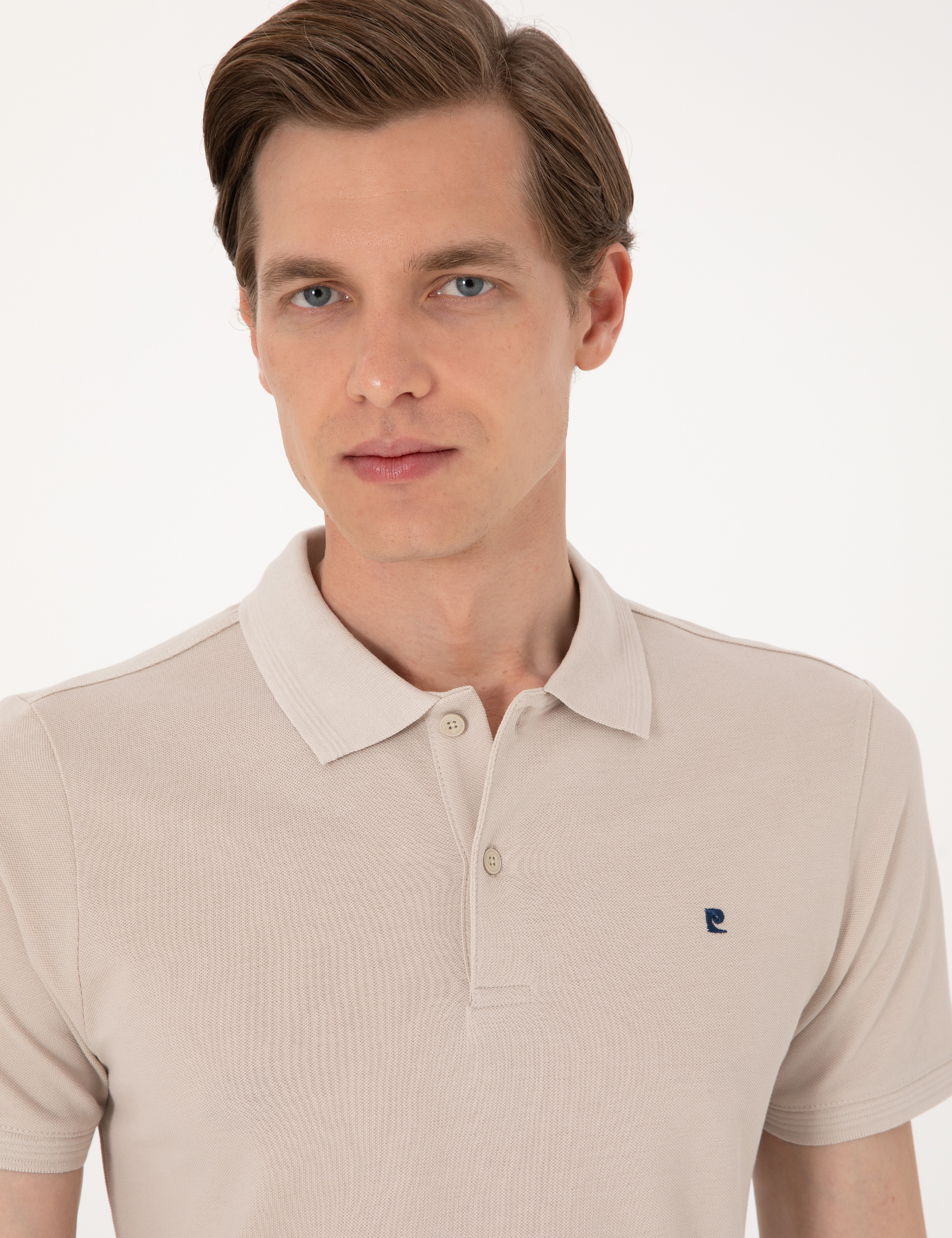 Taş Slim Fit %100 Pamuk Polo Yaka Basic Tişört - Image 2