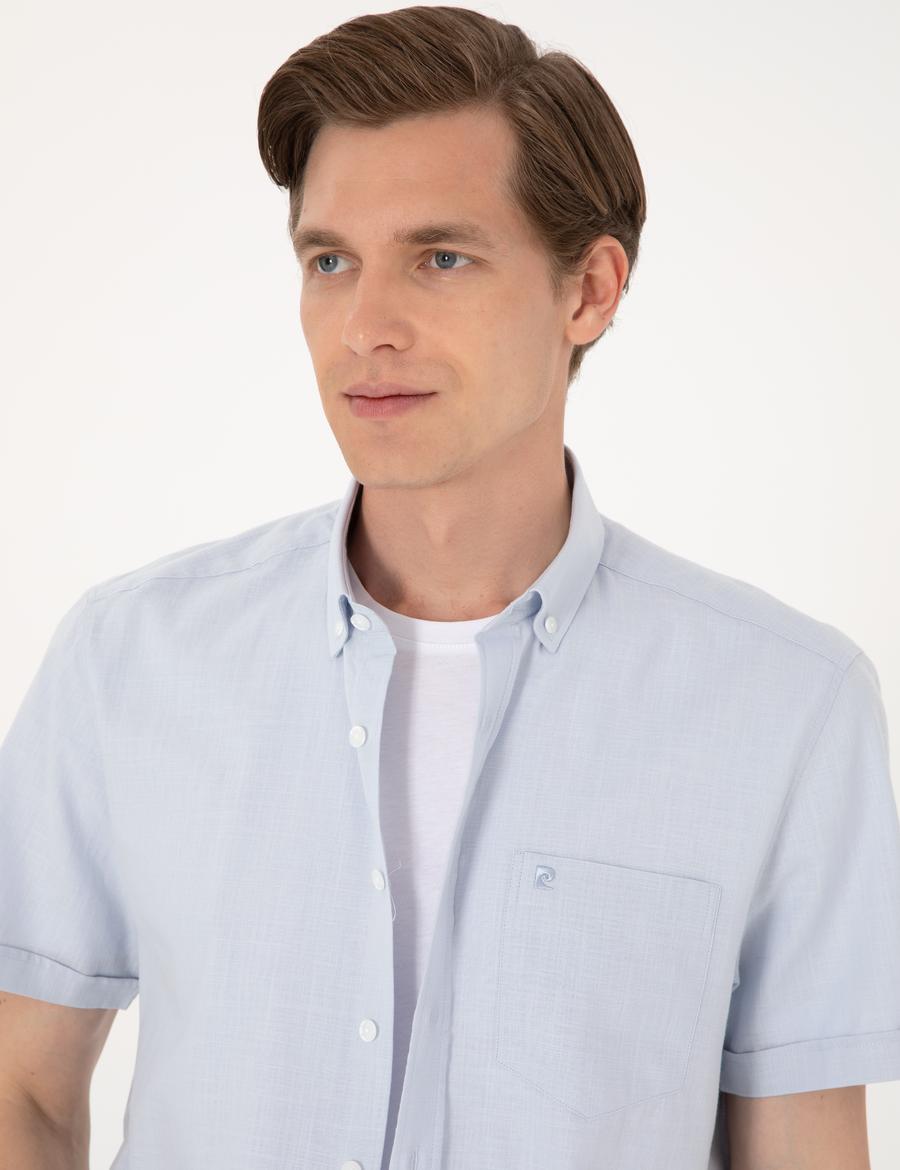 Açık Mavi Regular Fit Kısa Kollu Gömlek