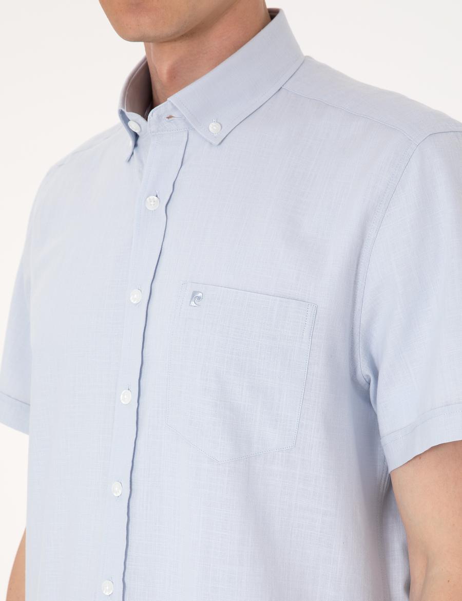 Açık Mavi Regular Fit Kısa Kollu Gömlek