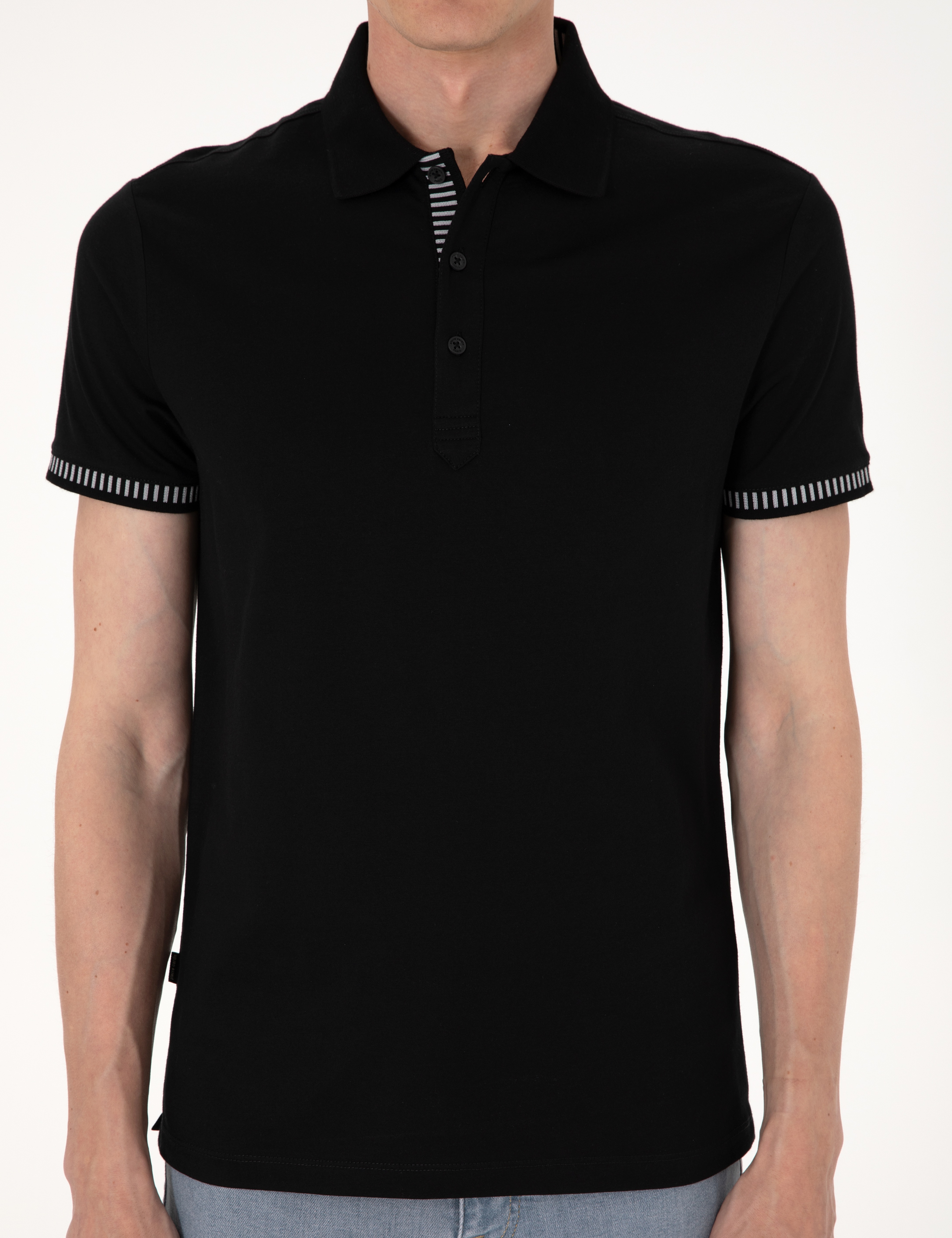 Siyah Slim Fit Tişört - Image 6