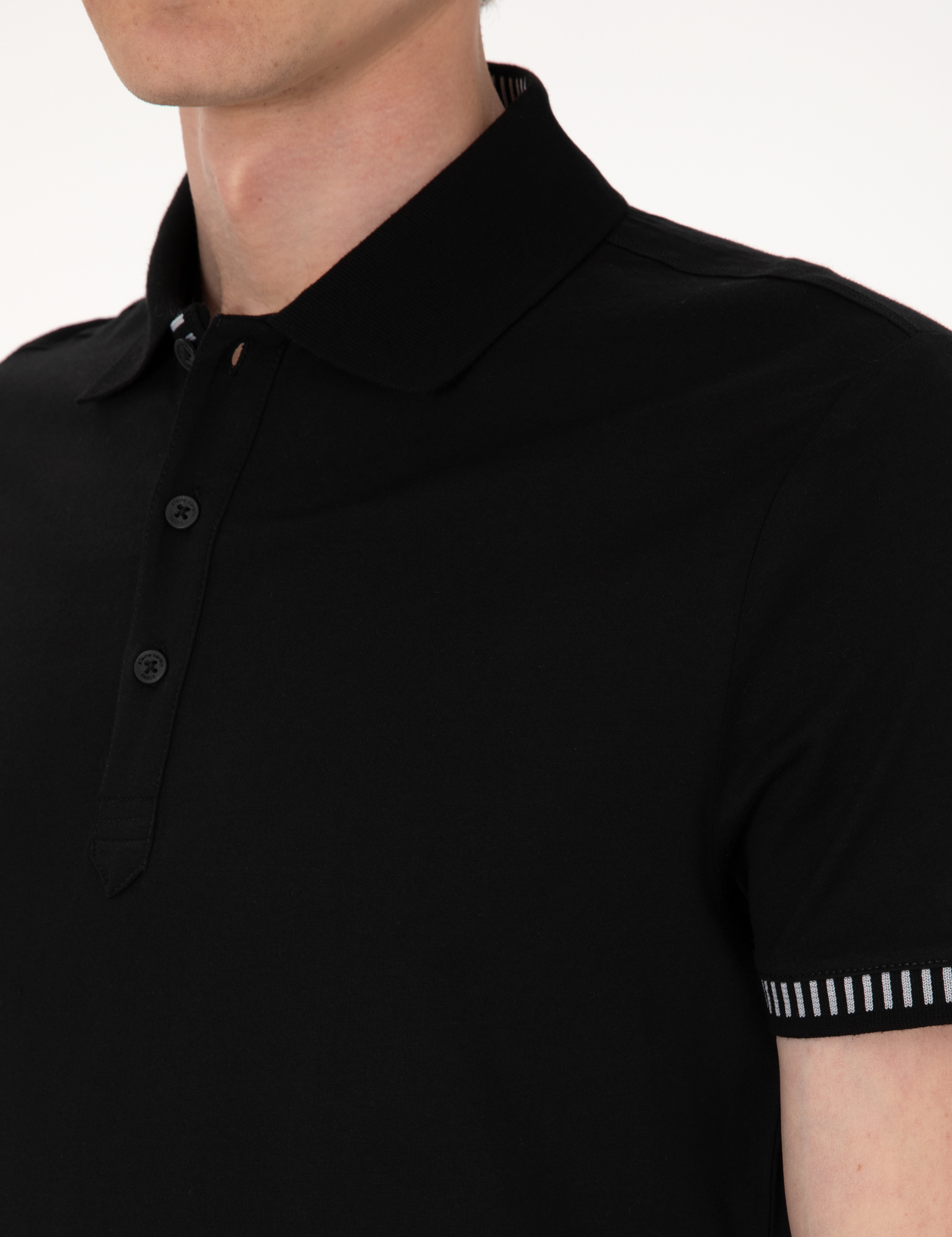 Siyah Slim Fit Tişört - Image 7
