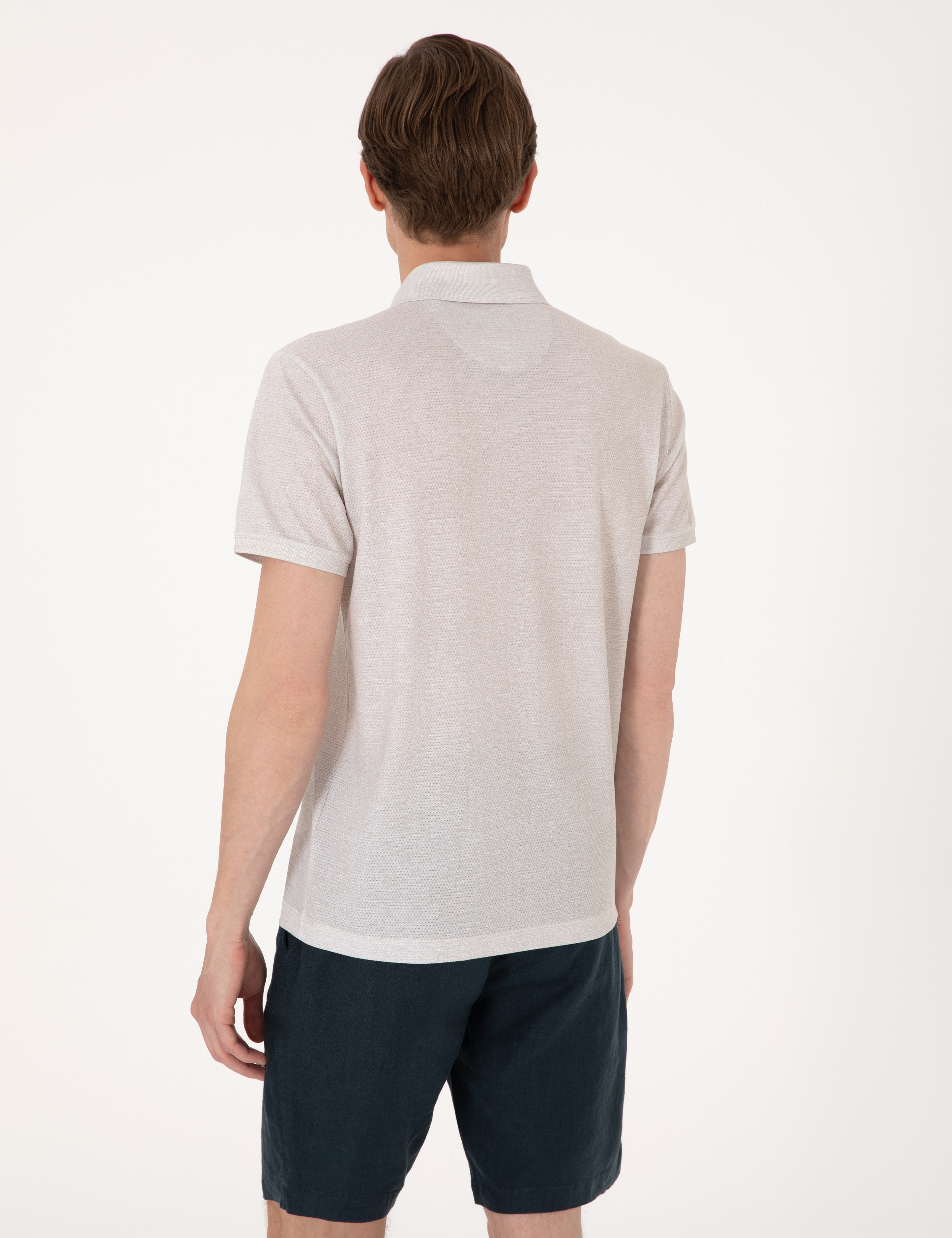 Bej Slim Fit Tişört - Image 5